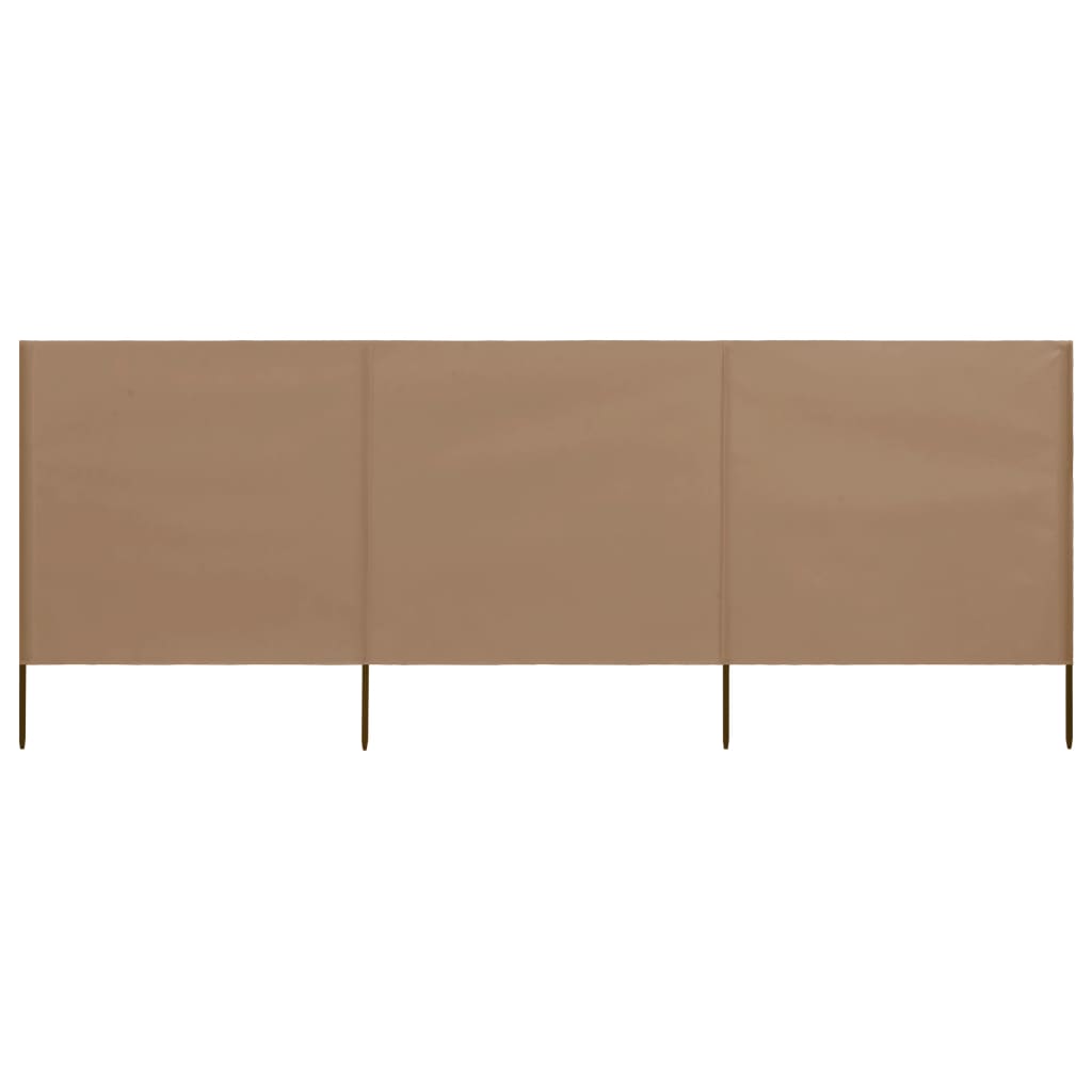 Tuulensuojakangas 3 paneelilla 400x160 cm ruskeanharmaa - Sisustajankoti.fi