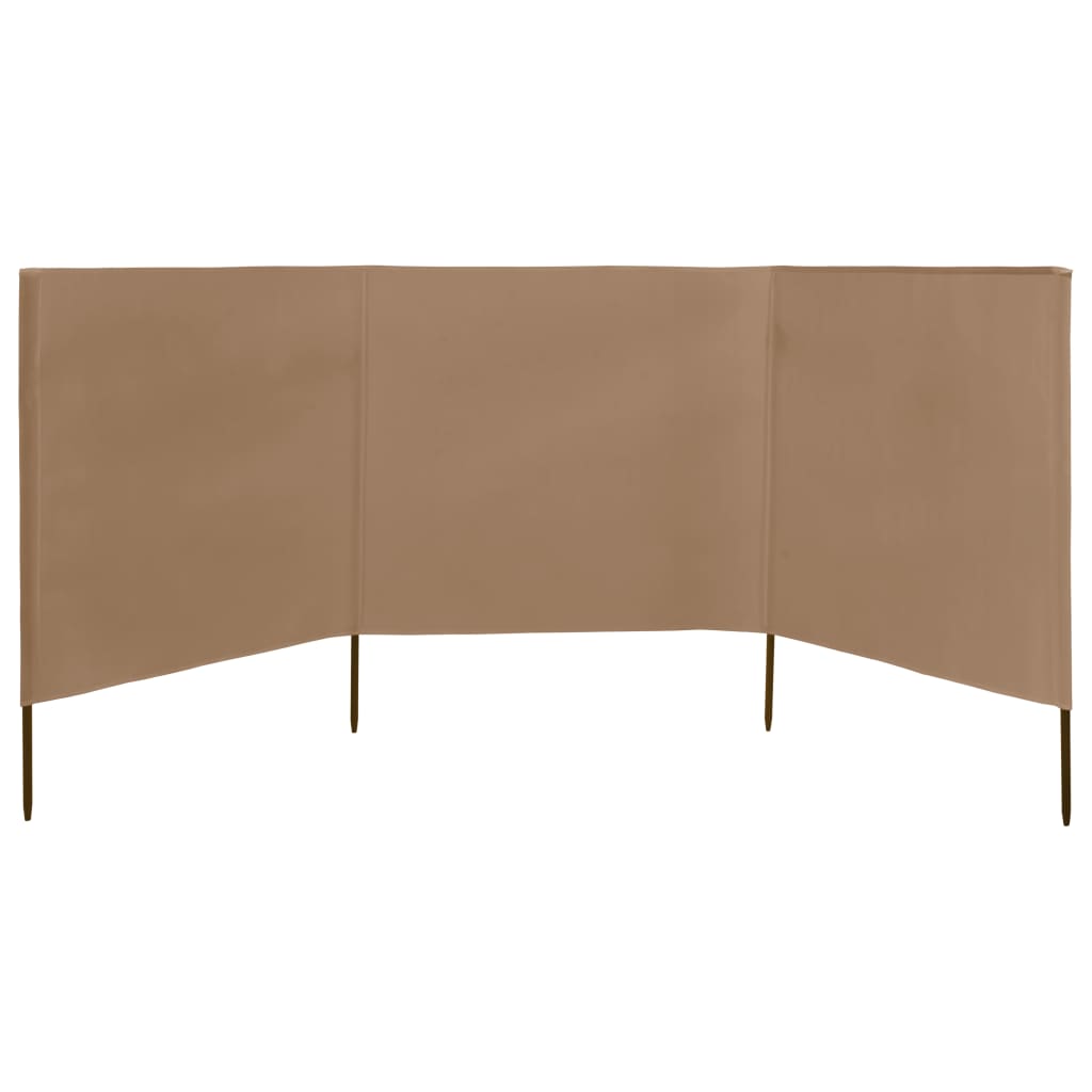 Tuulensuojakangas 3 paneelilla 400x160 cm ruskeanharmaa - Sisustajankoti.fi