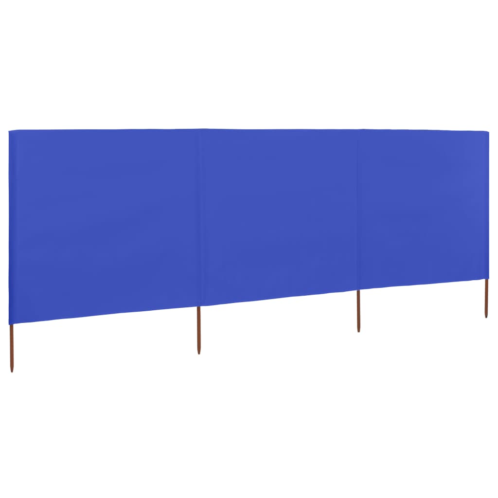 Tuulensuojakangas 3 paneelilla 400x160 cm taivaansininen - Sisustajankoti.fi
