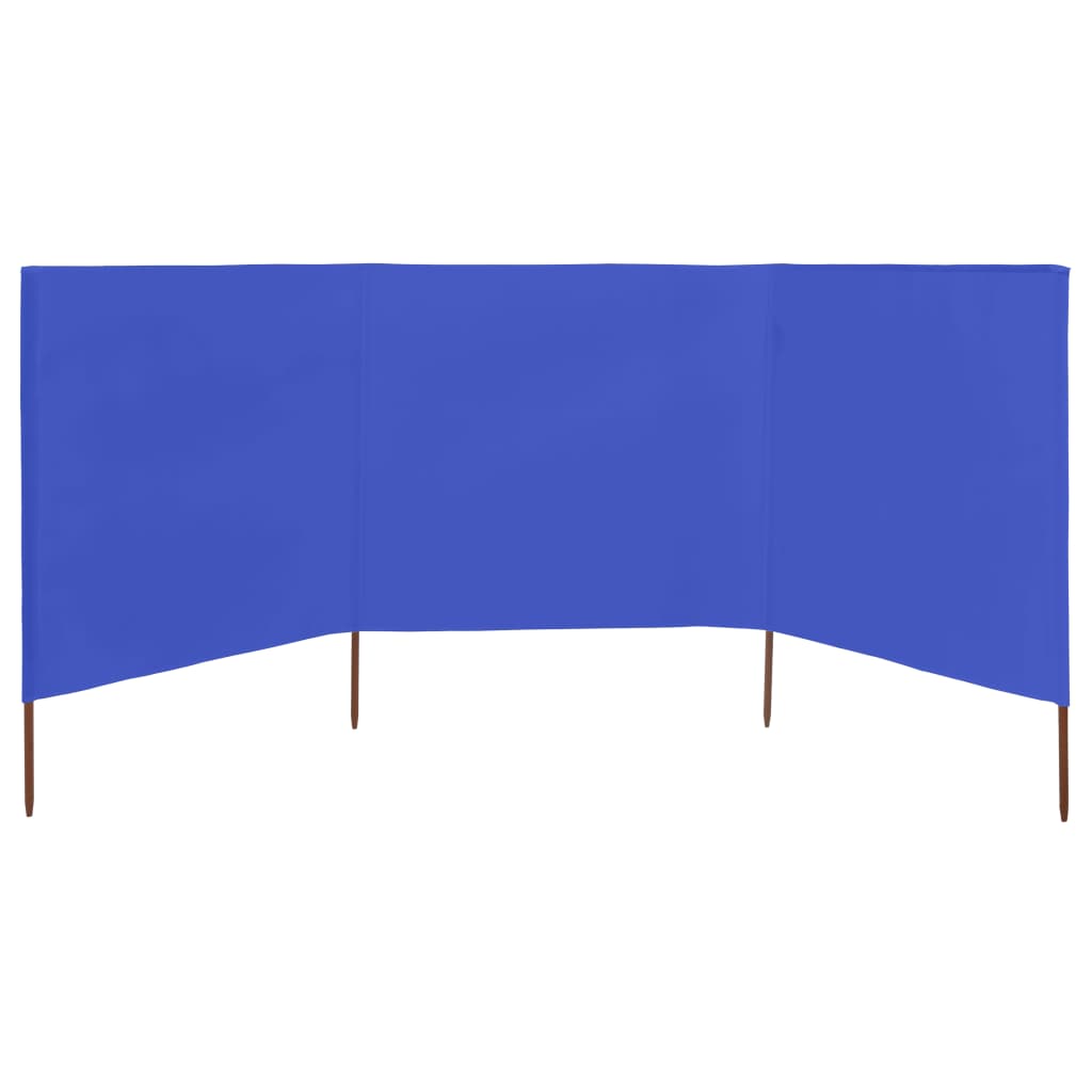 Tuulensuojakangas 3 paneelilla 400x160 cm taivaansininen - Sisustajankoti.fi