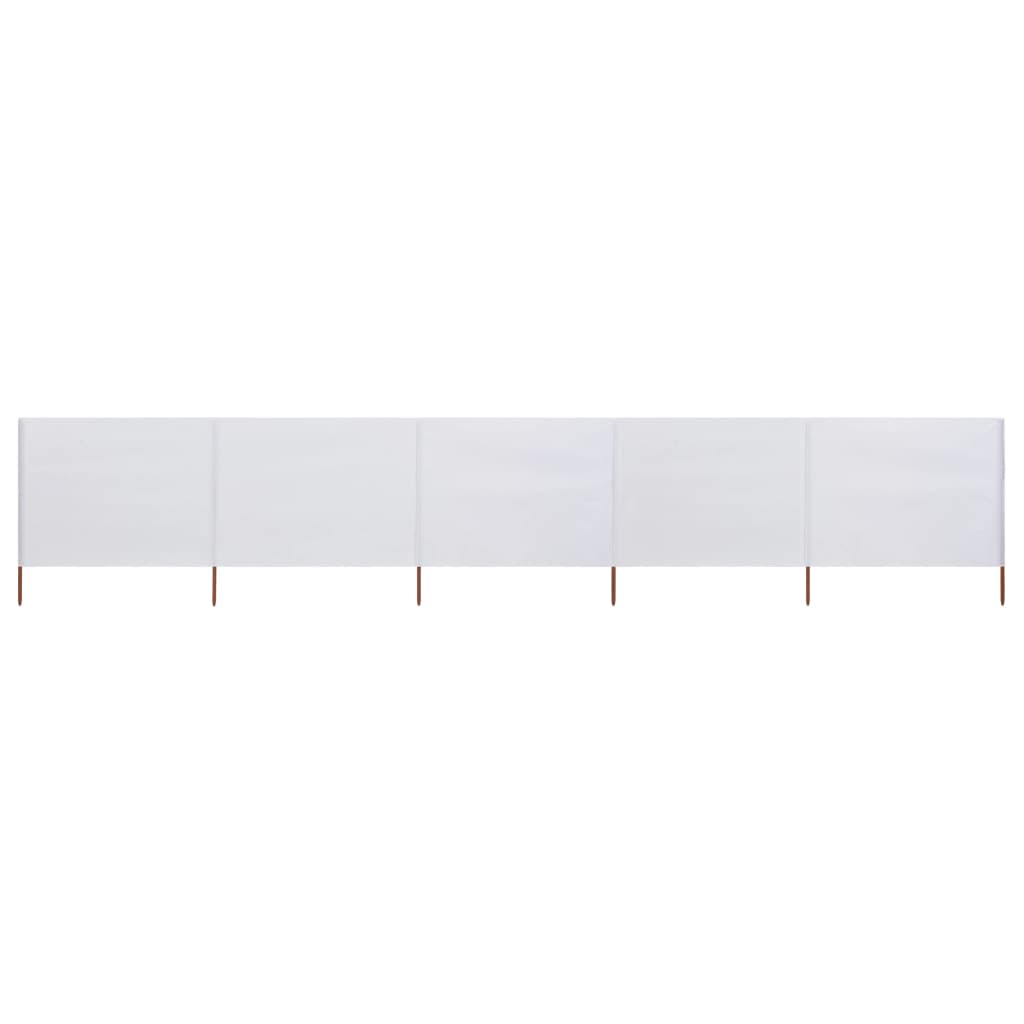 Tuulensuojakangas 5 paneelilla 600x80 cm hiekan valkoinen - Sisustajankoti.fi