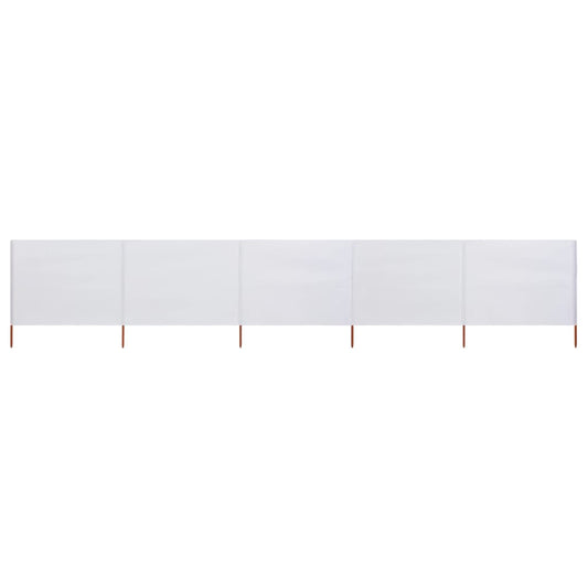 Tuulensuojakangas 5 paneelilla 600x80 cm hiekan valkoinen - Sisustajankoti.fi
