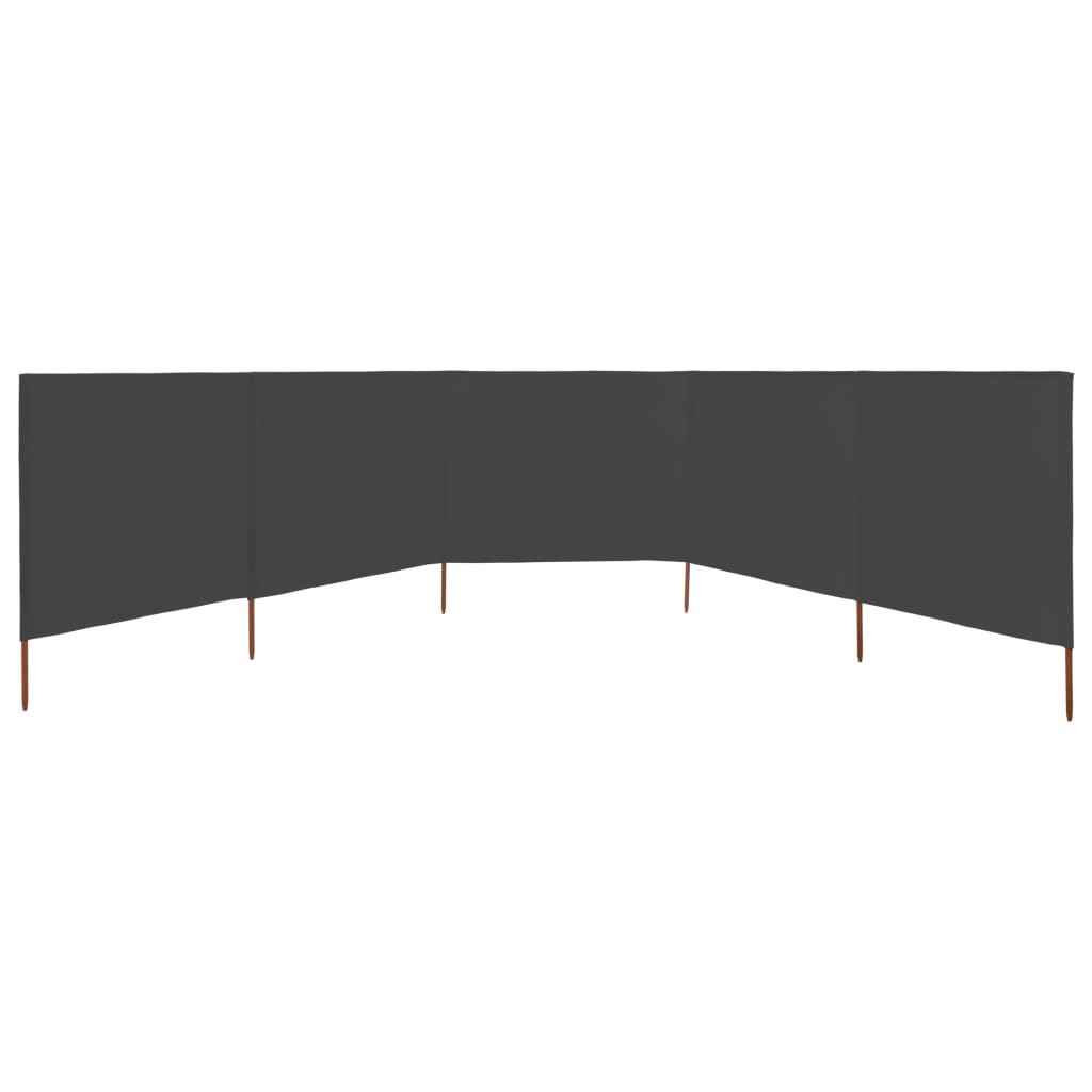 Tuulensuojakangas 5 paneelilla 600x80 cm antrasiitti - Sisustajankoti.fi