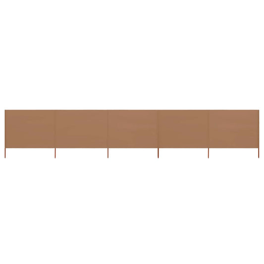 Tuulensuojakangas 5 paneelilla 600x80 cm ruskeanharmaa - Sisustajankoti.fi