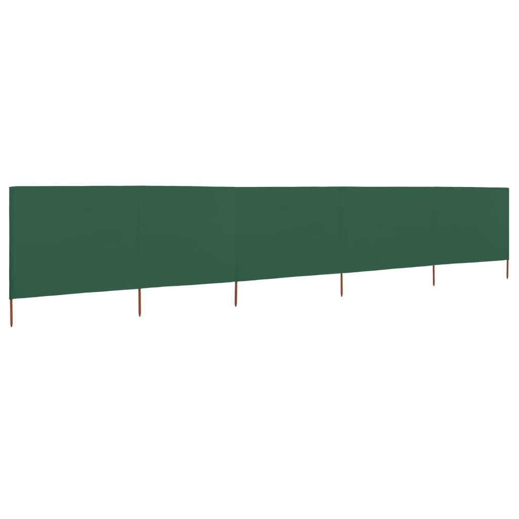 Tuulensuojakangas 5 paneelilla 600x120 cm vihreä - Sisustajankoti.fi