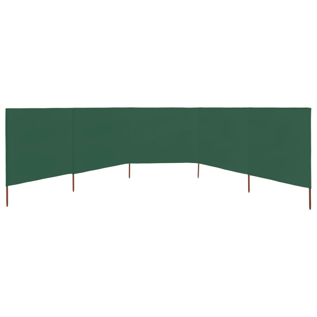 Tuulensuojakangas 5 paneelilla 600x120 cm vihreä - Sisustajankoti.fi