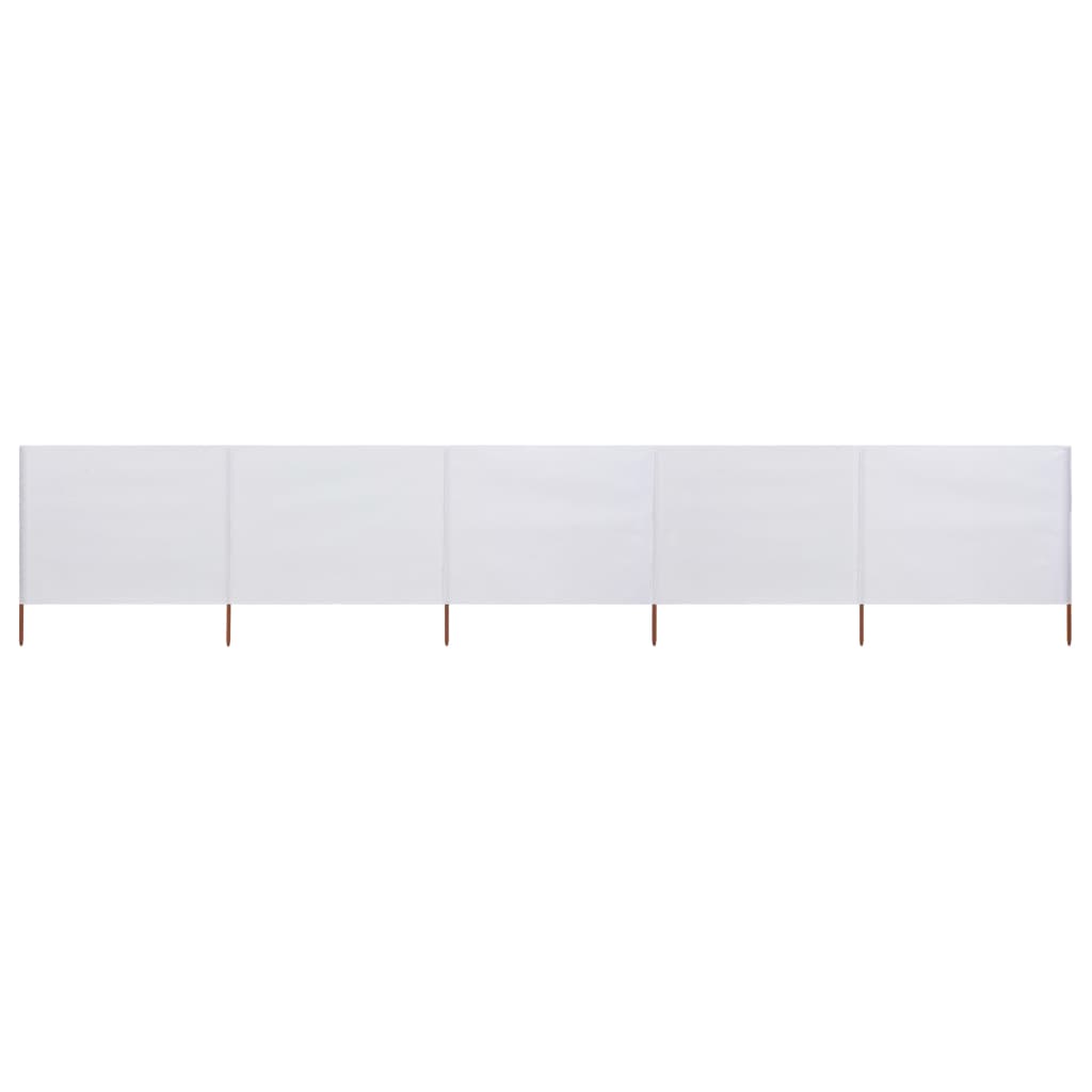 Tuulensuojakangas 5 paneelilla 600x160 cm hiekan valkoinen - Sisustajankoti.fi
