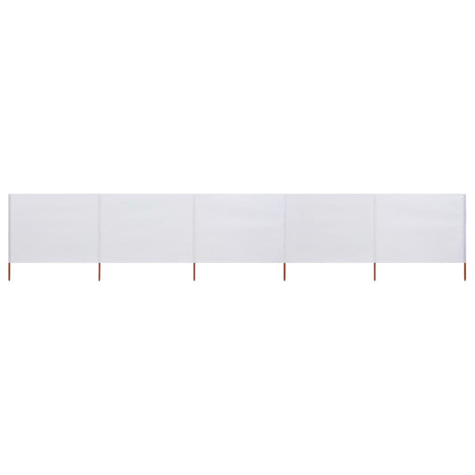 Tuulensuojakangas 5 paneelilla 600x160 cm hiekan valkoinen - Sisustajankoti.fi