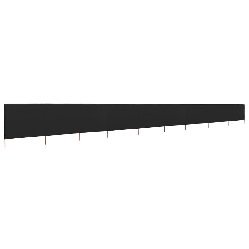 Tuulensuojakangas 9 paneelilla 1200x80 cm musta - Sisustajankoti.fi
