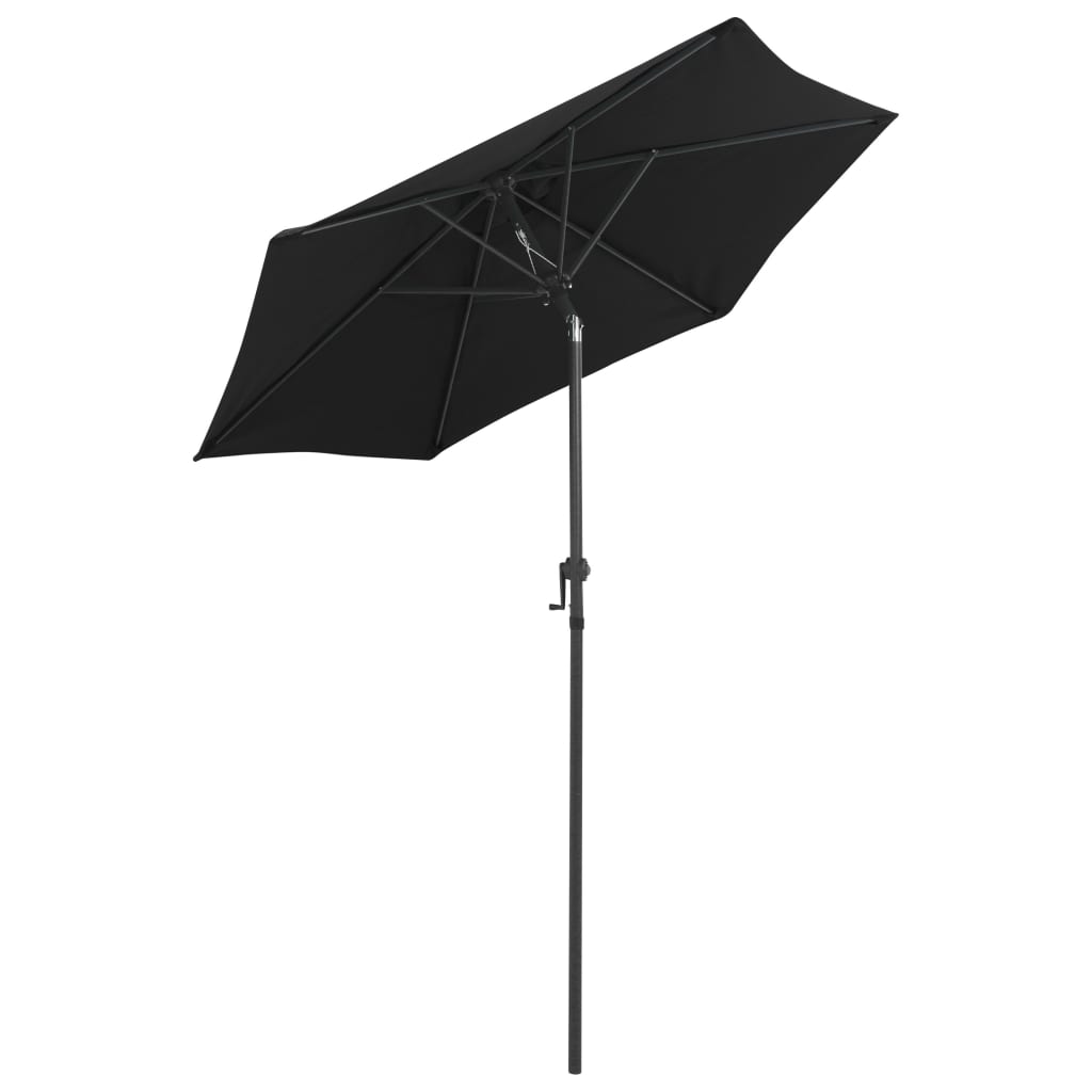 Aurinkovarjo musta 200x211 cm alumiini - Sisustajankoti.fi
