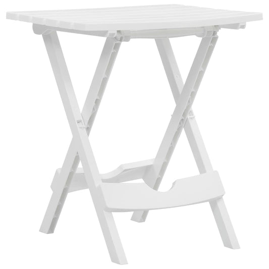 Kokoontaittuva puutarhapöytä 45,5x38,5x50 cm valkoinen - Sisustajankoti.fi