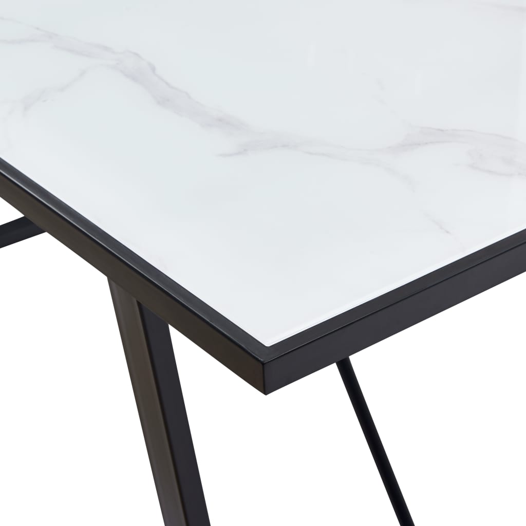 Ruokapöytä valkoinen 160x80x75 cm karkaistu lasi - Sisustajankoti.fi