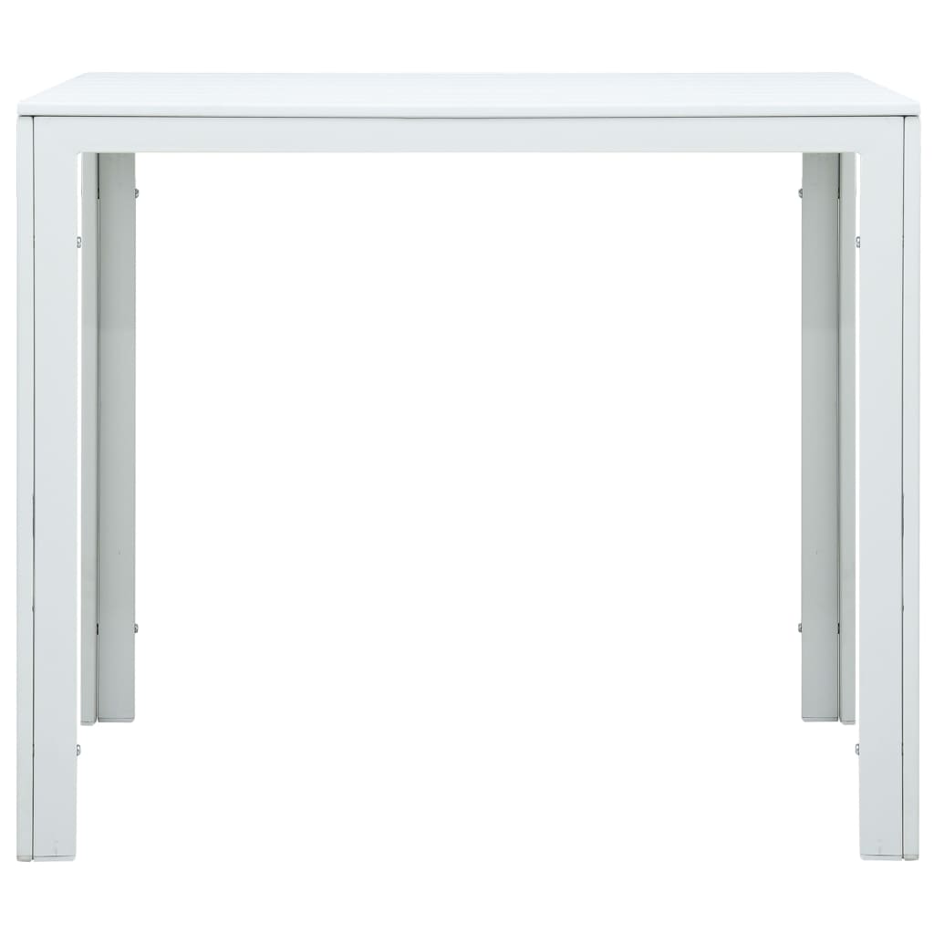Sohvapöytä valkoinen 78x78x74 cm HDPE puutyyli - Sisustajankoti.fi