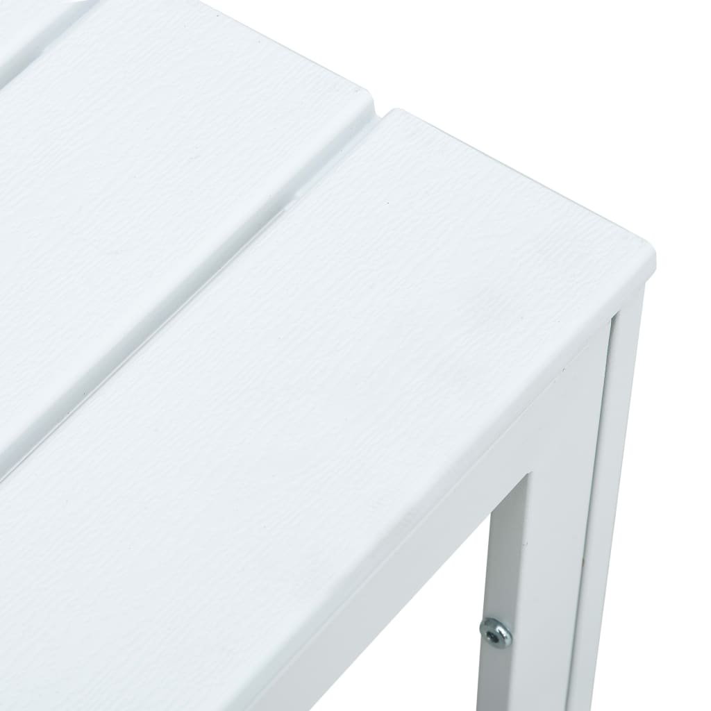 Sohvapöytä valkoinen 78x78x74 cm HDPE puutyyli - Sisustajankoti.fi