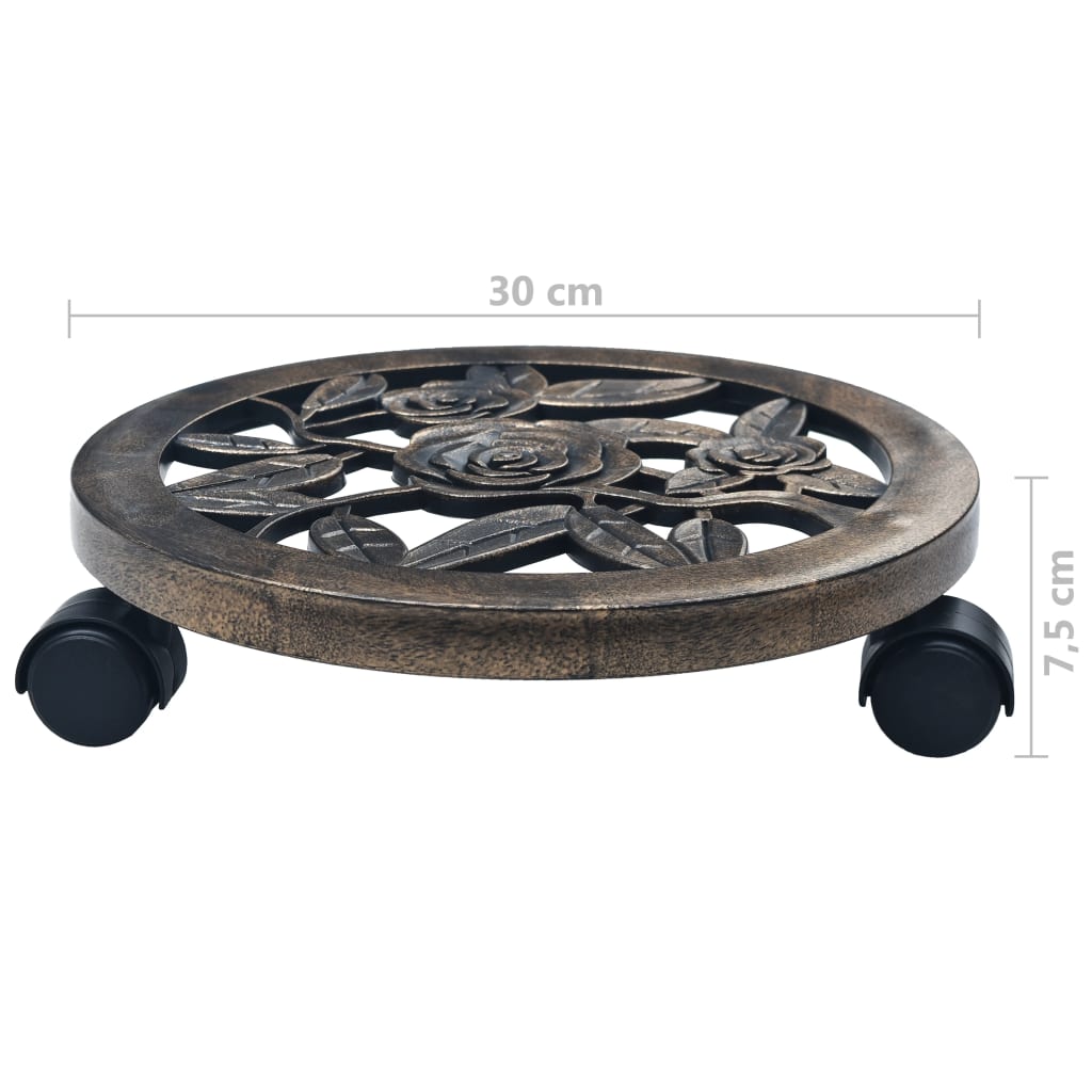 Kasvirullakot 6 kpl pronssi 30 cm muovi - Sisustajankoti.fi