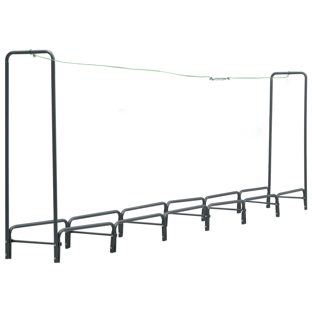 Polttopuuteline antrasiitti 360x35x120 cm teräs - Sisustajankoti.fi