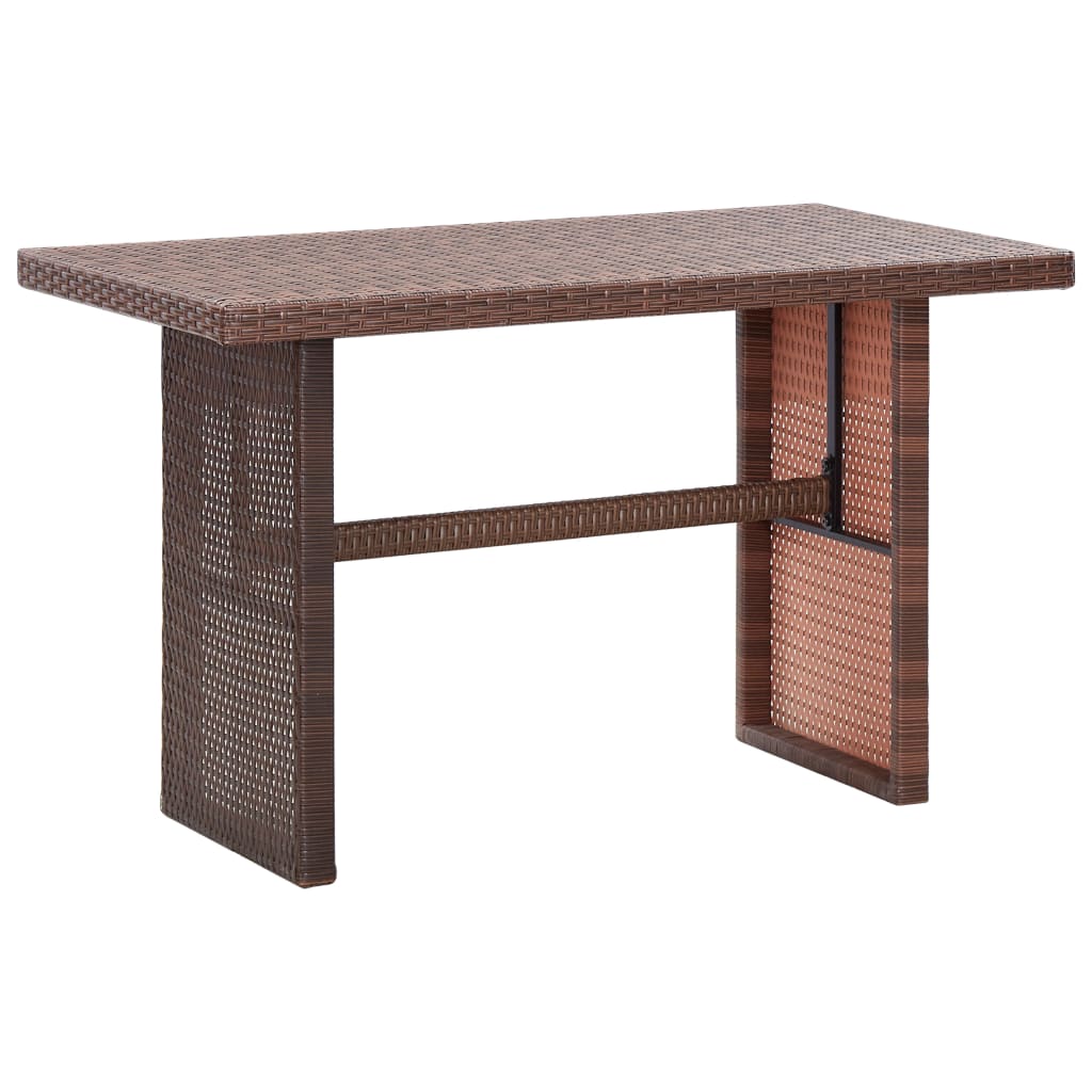 Puutarhapöytä ruskea 110x60x67 cm polyrottinki - Sisustajankoti.fi