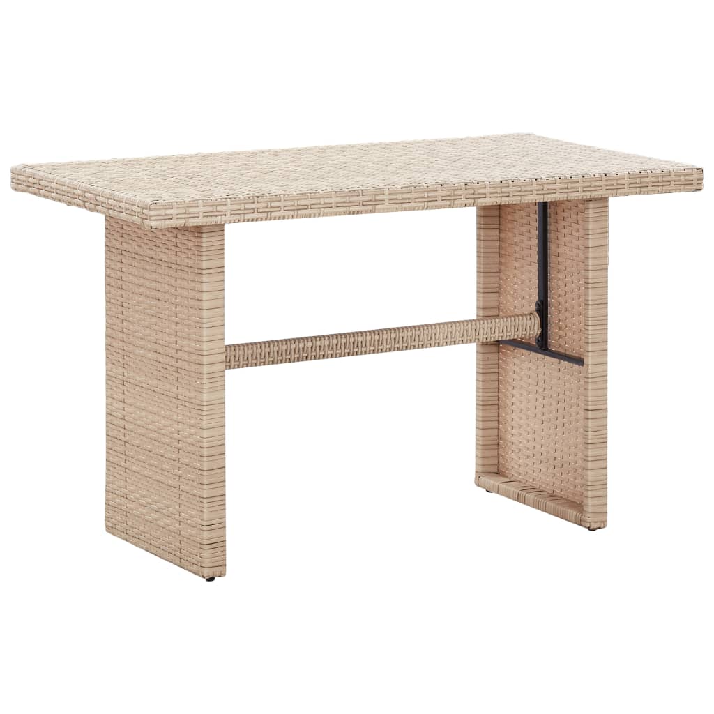 Puutarhapöytä harmaa 110x60x67 cm polyrottinki - Sisustajankoti.fi