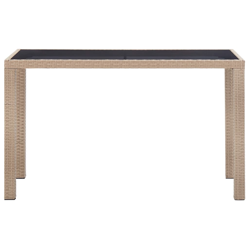 Puutarhapöytä beige 123x60x74 cm polyrottinki - Sisustajankoti.fi