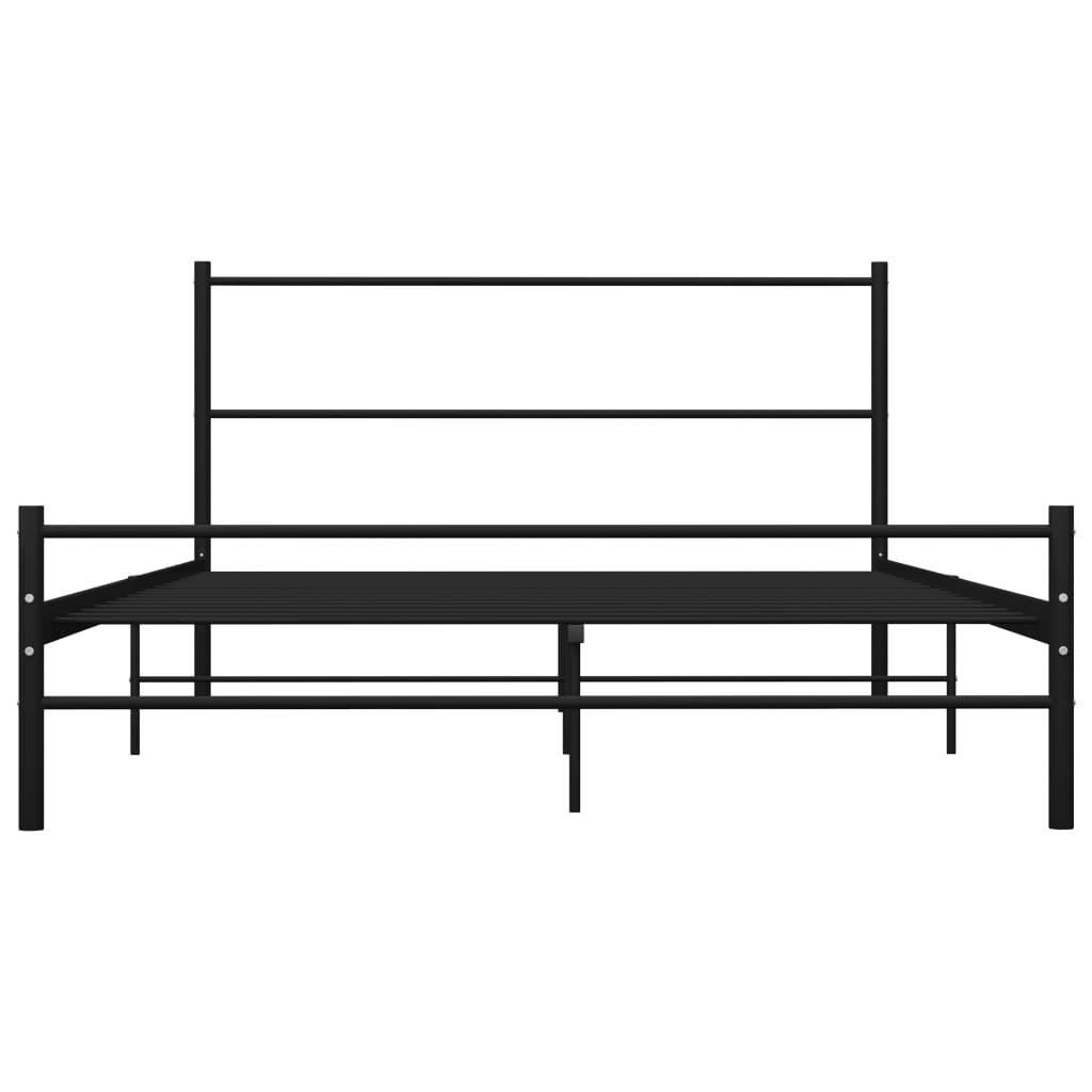 Sängynrunko musta metalli 120x200 cm - Sisustajankoti.fi