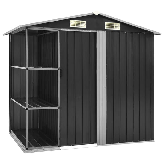 Puutarhavaja telineellä antrasiitti 205x130x183 cm rauta - Sisustajankoti.fi