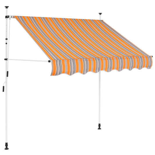 Sisäänkelattava markiisi 100 cm sinikeltaiset raidat - Sisustajankoti.fi