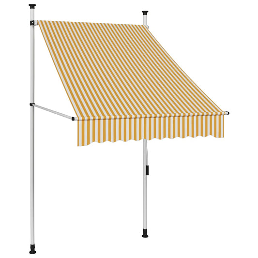 Sisäänkelattava markiisi 100 cm oranssivalkoiset raidat - Sisustajankoti.fi