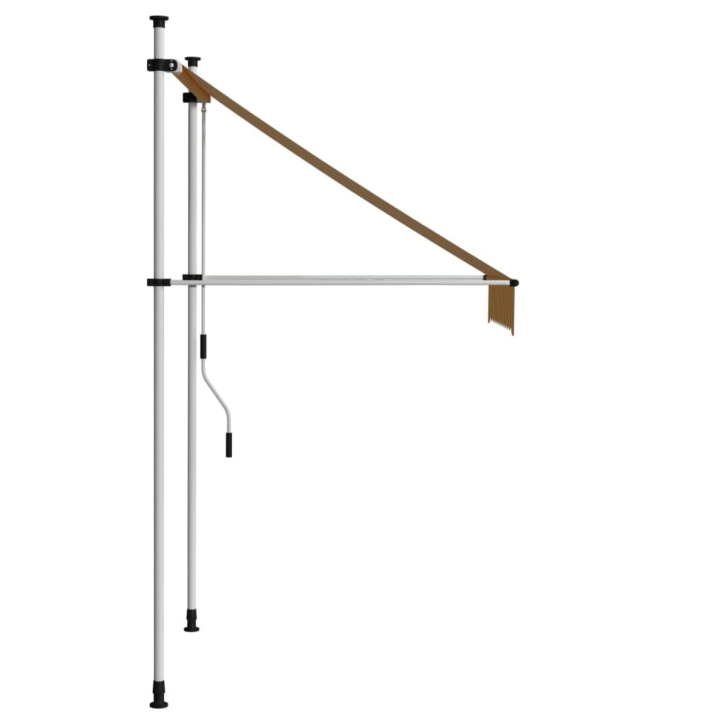 Sisäänkelattava markiisi 100 cm oranssivalkoiset raidat - Sisustajankoti.fi