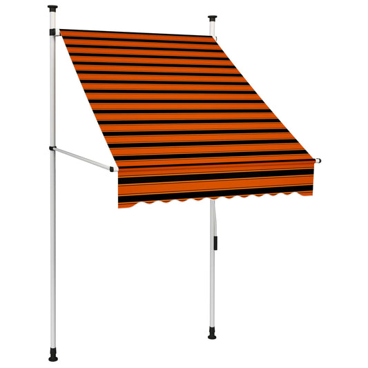 Sisäänkelattava markiisi 100 cm oranssi ja ruskea - Sisustajankoti.fi
