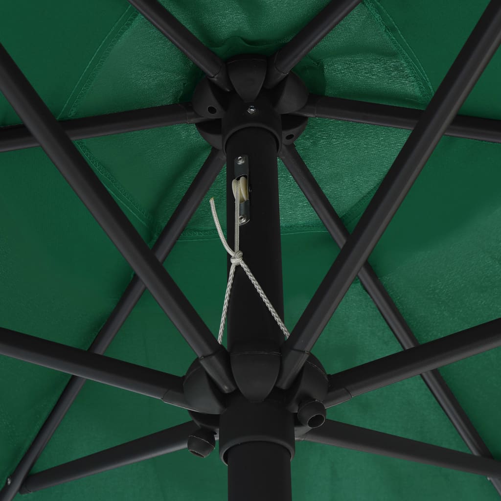 Aurinkovarjo alumiinitanko 270x246 cm vihreä - Sisustajankoti.fi