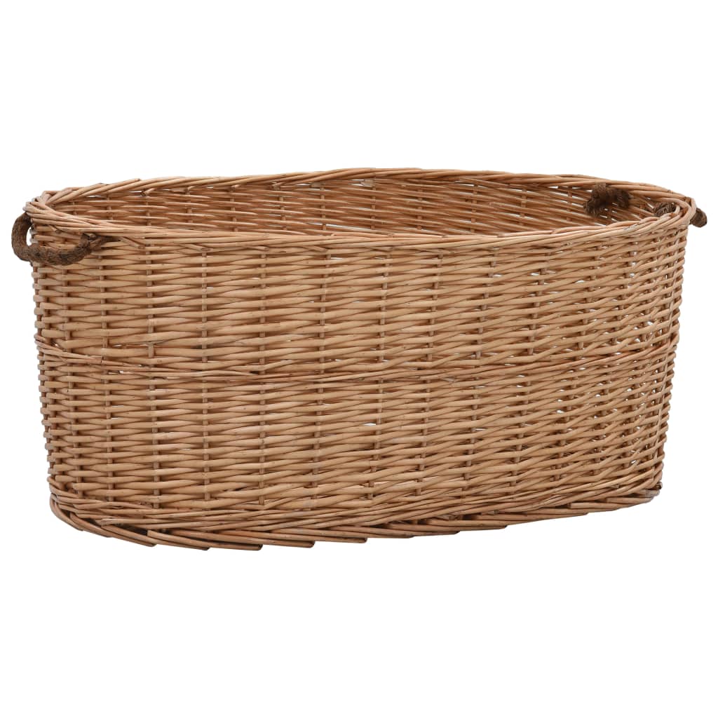 Polttopuukori kantokahvoilla 78x54x34 cm luonnollinen paju - Sisustajankoti.fi