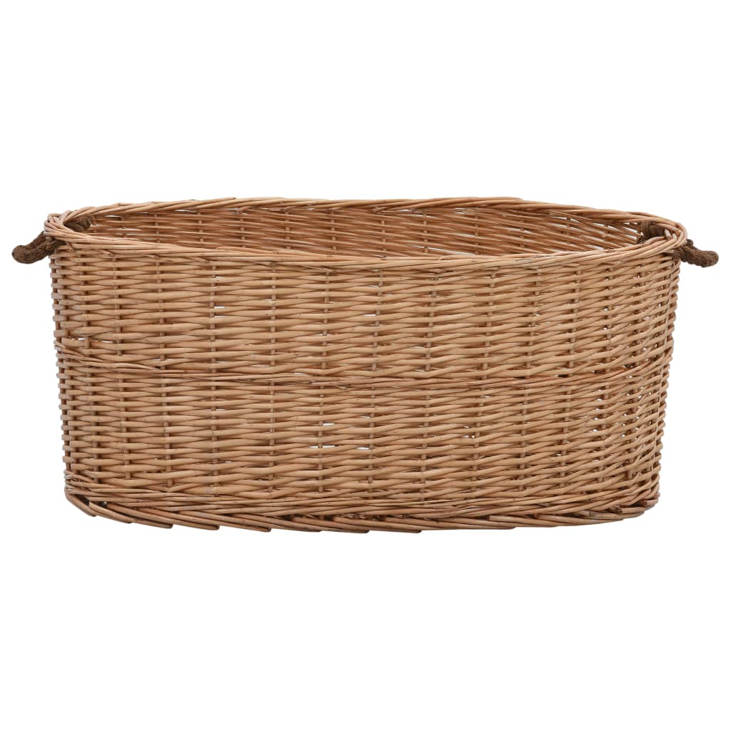 Polttopuukori kantokahvoilla 78x54x34 cm luonnollinen paju - Sisustajankoti.fi