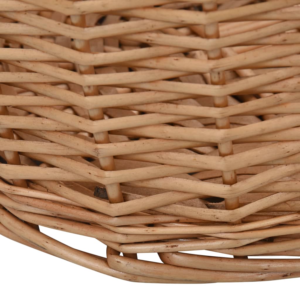 Polttopuukori kantokahvoilla 78x54x34 cm luonnollinen paju - Sisustajankoti.fi