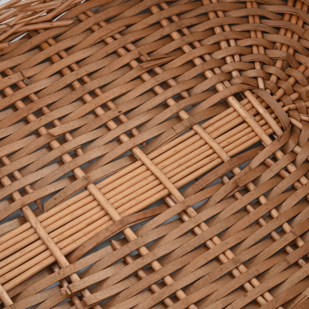 Polttopuukori kantokahvoilla 78x54x34 cm luonnollinen paju - Sisustajankoti.fi
