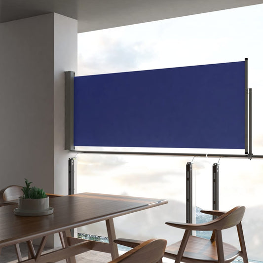 Sisäänvedettävä terassin sivumarkiisi 100x300 cm sininen - Sisustajankoti.fi