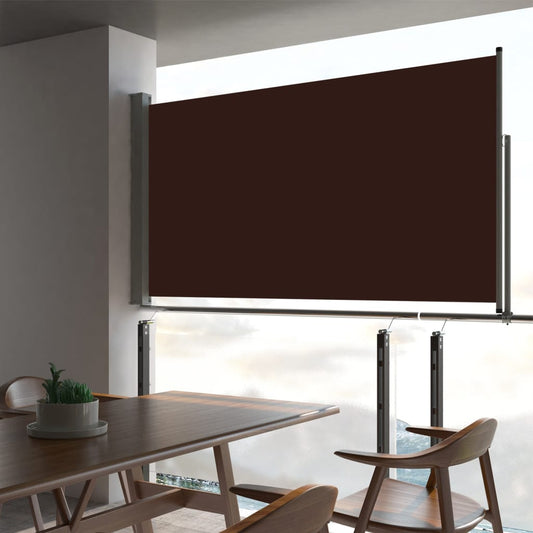 Sisäänvedettävä terassin sivumarkiisi 160x300 cm ruskea - Sisustajankoti.fi