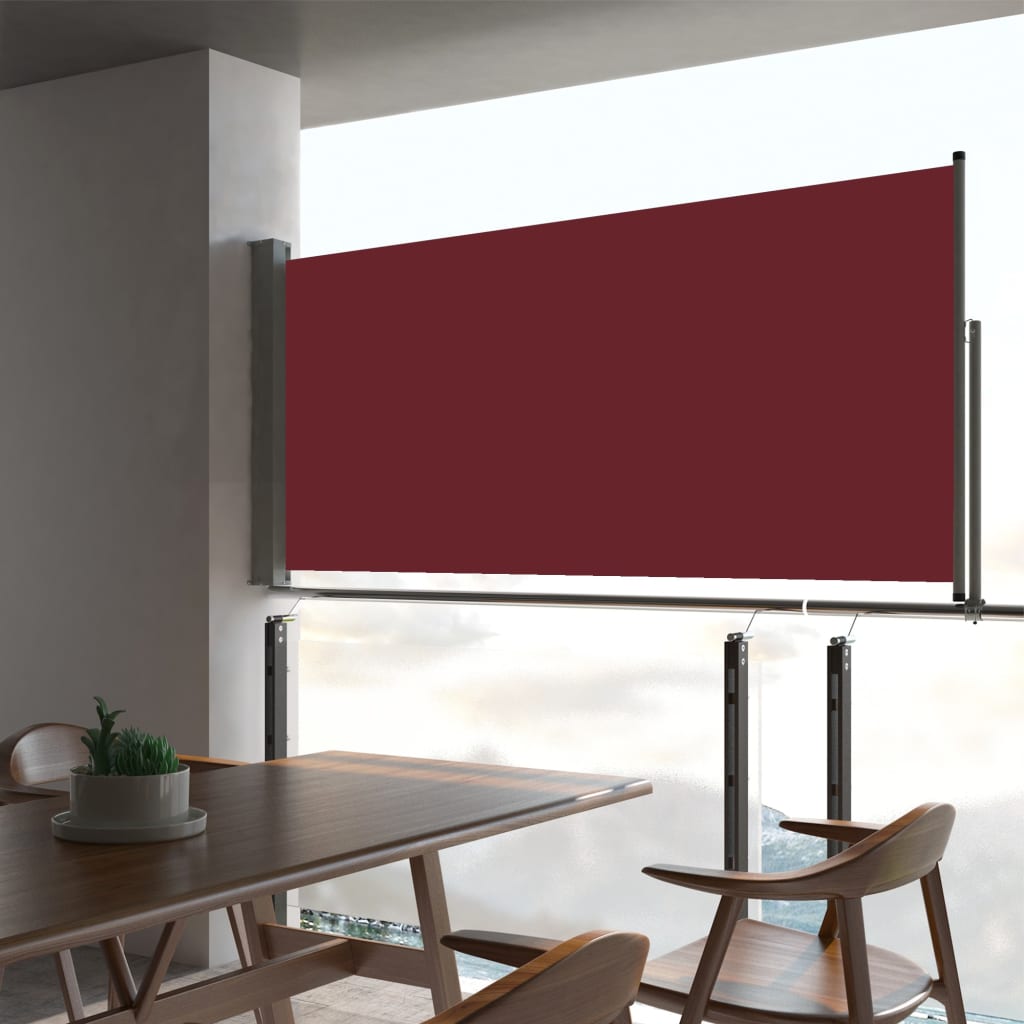 Sisäänvedettävä terassin sivumarkiisi 60x300 cm punainen - Sisustajankoti.fi