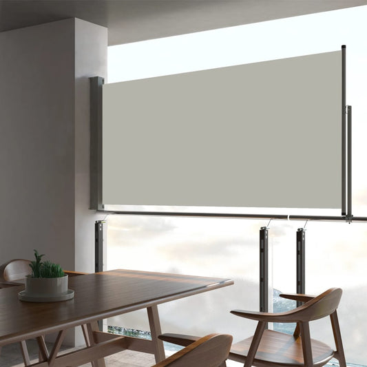 Sisäänvedettävä terassin sivumarkiisi 80x300 cm kerma - Sisustajankoti.fi