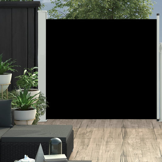 Sisäänvedettävä terassin sivumarkiisi 170x300 cm musta - Sisustajankoti.fi