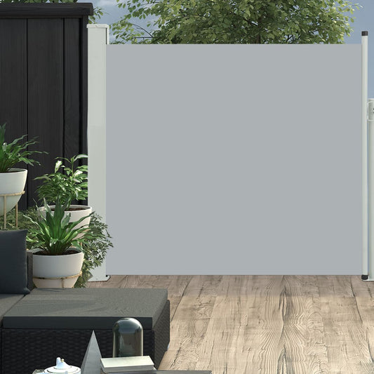 Sisäänvedettävä terassin sivumarkiisi 170x300 cm harmaa - Sisustajankoti.fi
