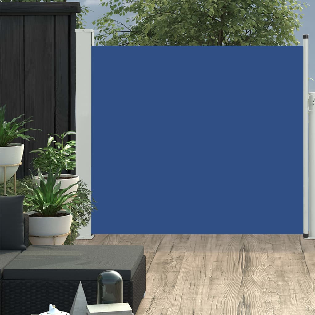 Sisäänvedettävä terassin sivumarkiisi 100x300 cm sininen - Sisustajankoti.fi