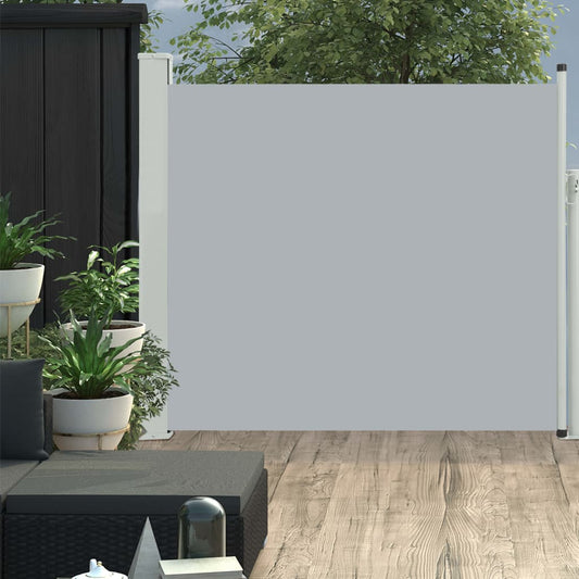 Sisäänvedettävä terassin sivumarkiisi 100x300 cm harmaa - Sisustajankoti.fi