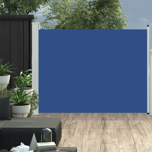 Sisäänvedettävä terassin sivumarkiisi 170x500 cm sininen - Sisustajankoti.fi
