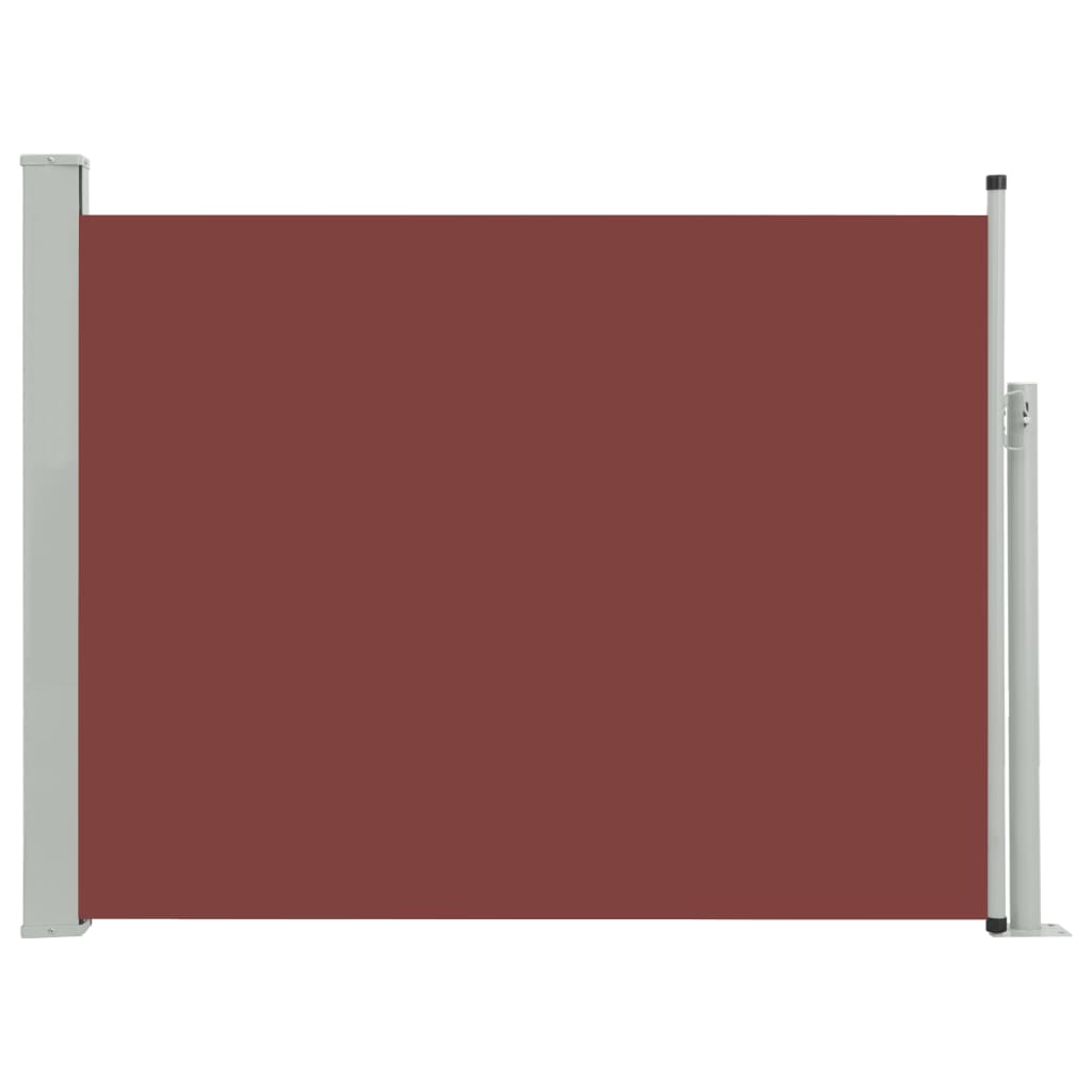 Sisäänvedettävä terassin sivumarkiisi 170x500 cm ruskea - Sisustajankoti.fi