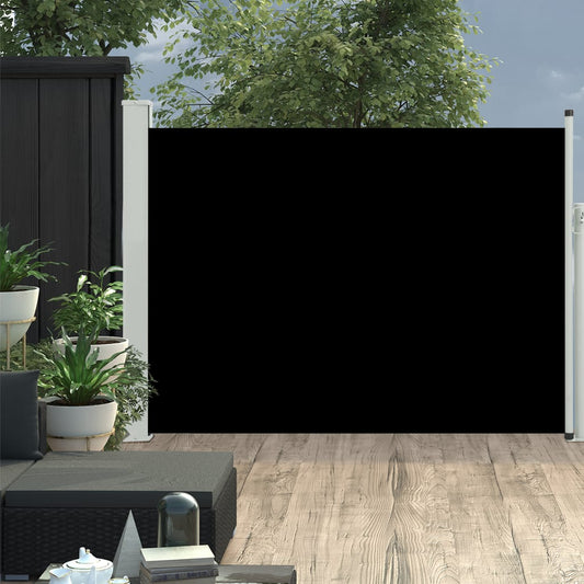 Sisäänvedettävä terassin sivumarkiisi 120x500 cm musta - Sisustajankoti.fi