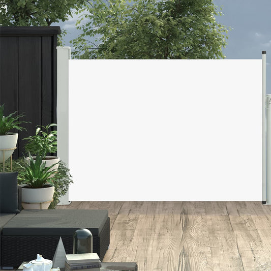 Sisäänvedettävä terassin sivumarkiisi 120x500 cm kerma - Sisustajankoti.fi