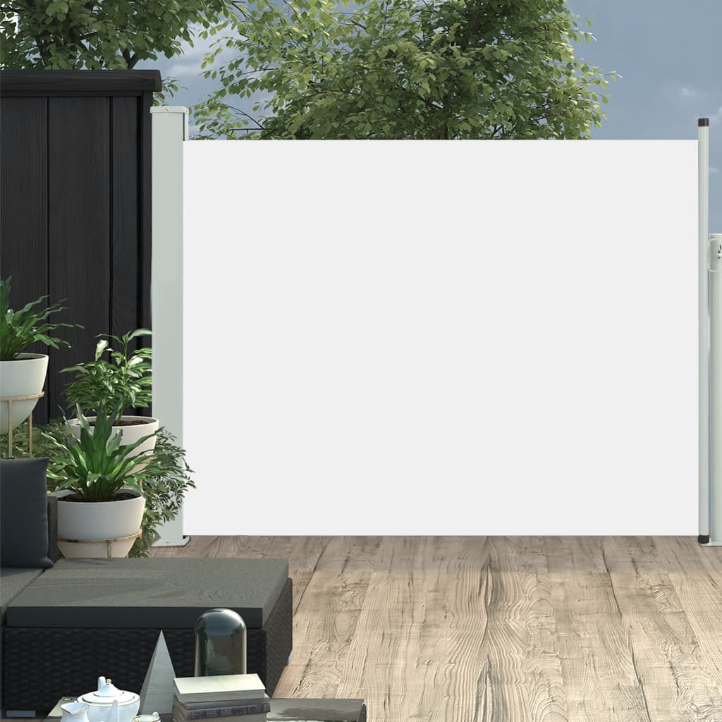 Sisäänvedettävä terassin sivumarkiisi 140x500 cm kerma - Sisustajankoti.fi