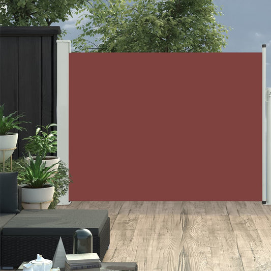 Sisäänvedettävä terassin sivumarkiisi 140x500 cm ruskea - Sisustajankoti.fi