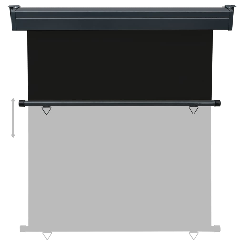 Parvekkeen sivumarkiisi 160x250 cm musta - Sisustajankoti.fi