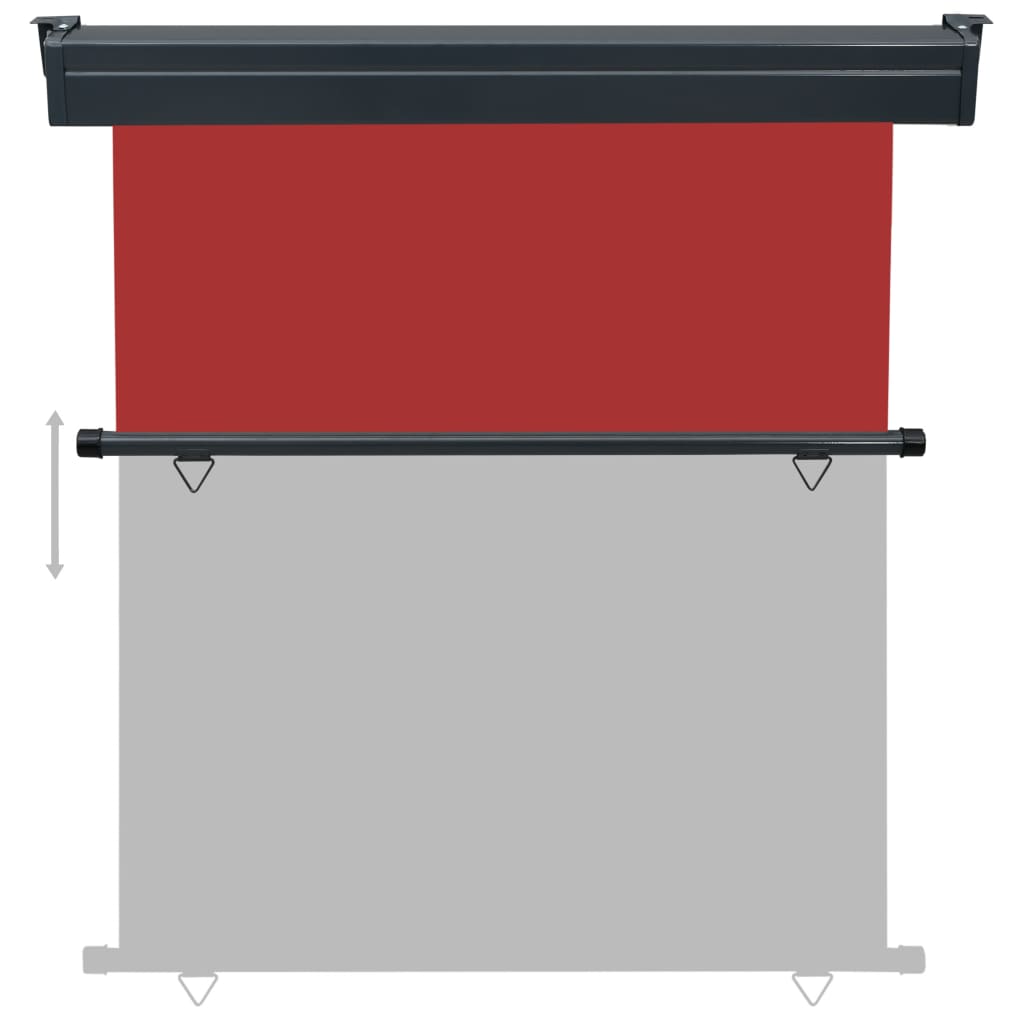 Parvekkeen sivumarkiisi 160x250 cm punainen - Sisustajankoti.fi